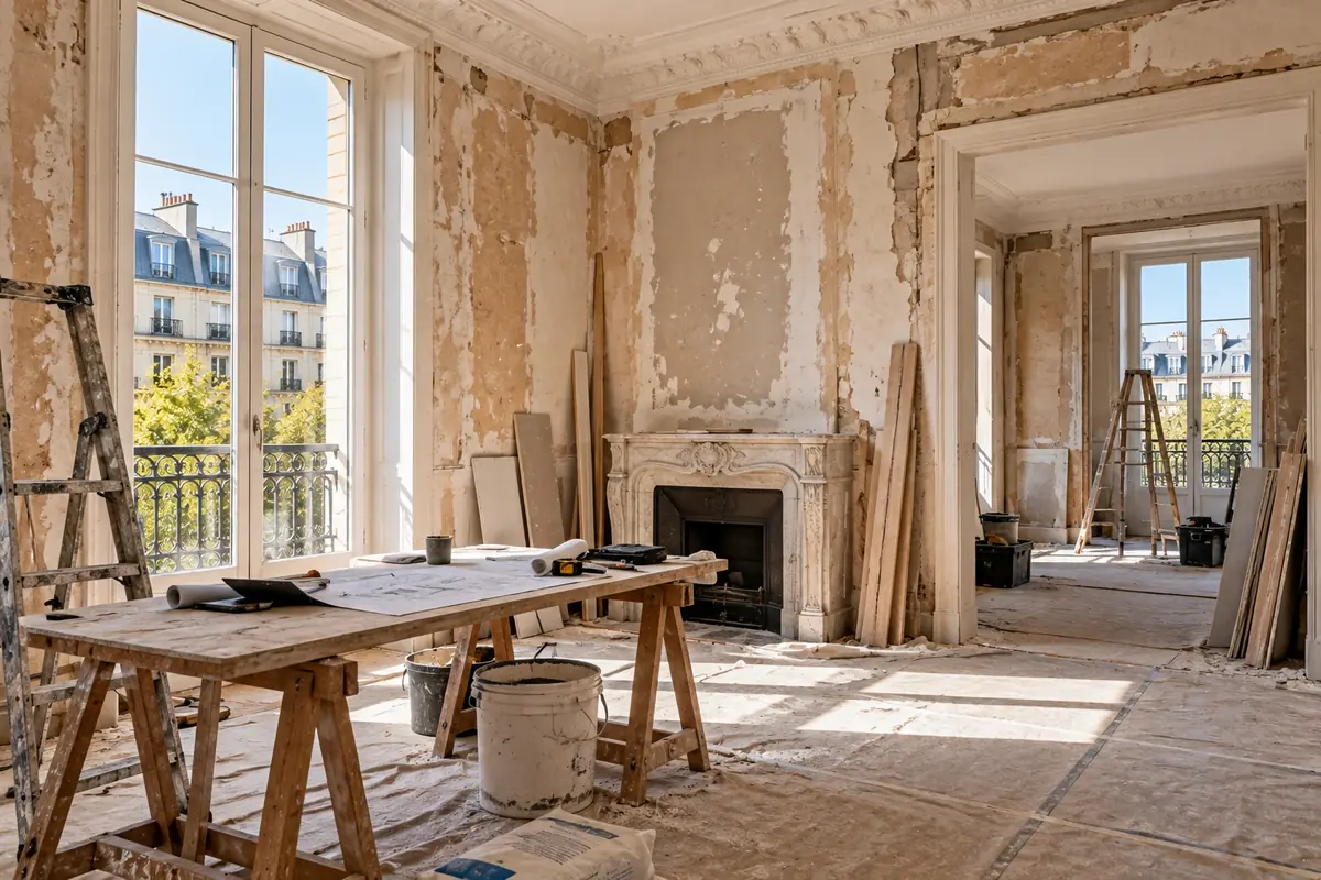 Appartement ancien en travaux de rénovation
