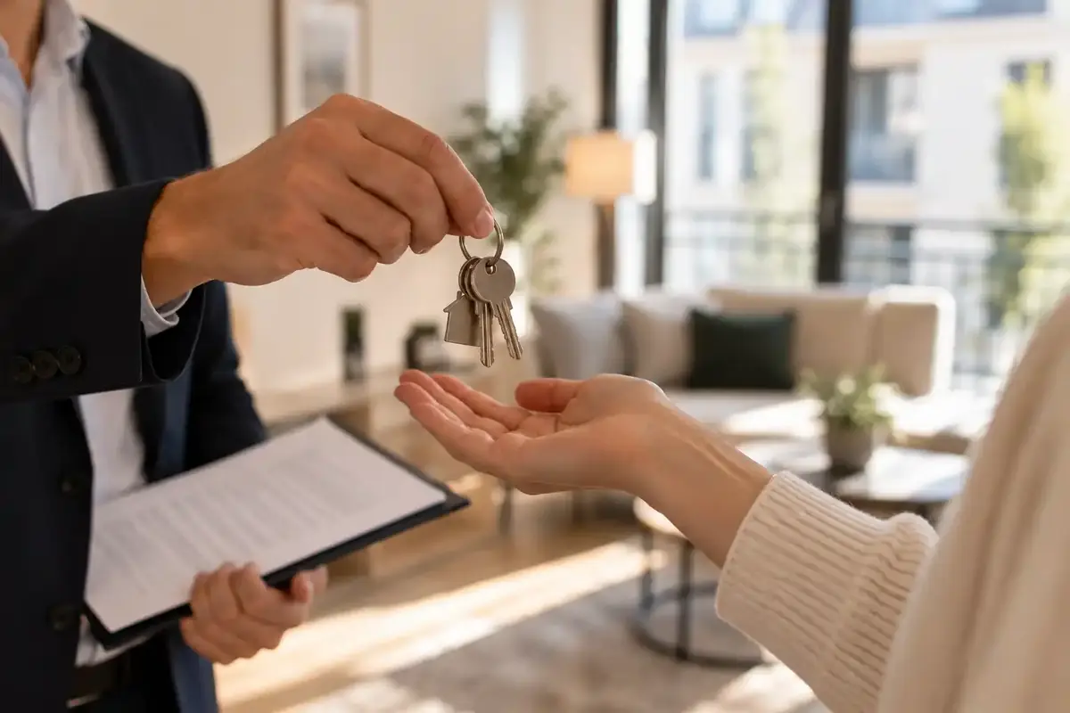 Remise des clés d'un logement loué